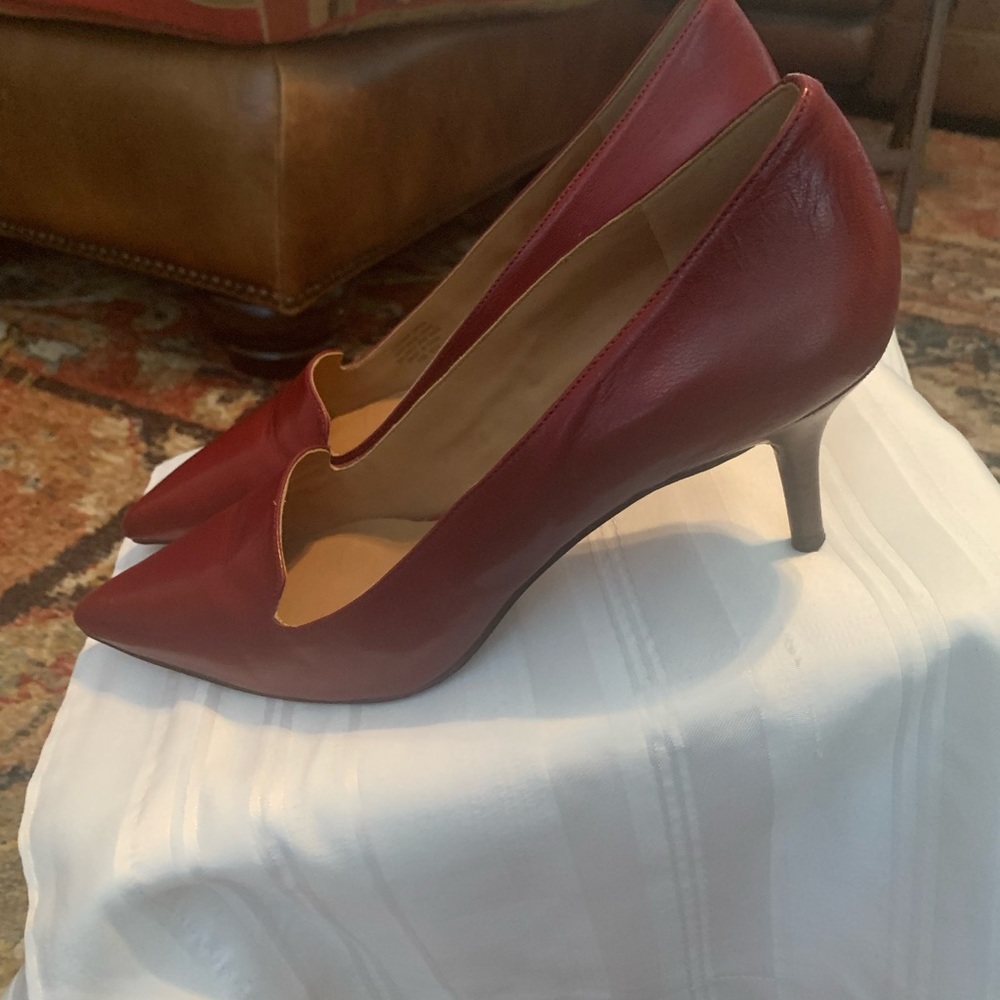 Nine West Red Leather Heels
